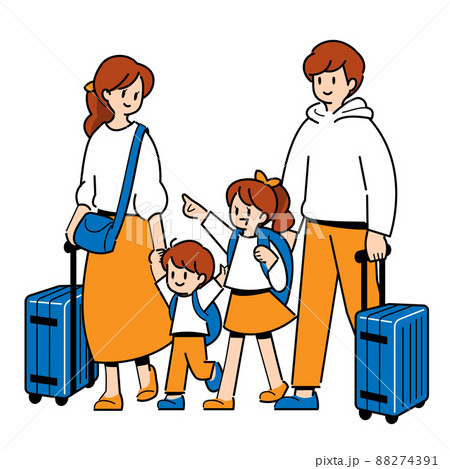 家族旅行のイラスト 88274391