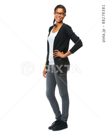 At the top of her class. Studio shot of an smiling teen posing against a white background. At the top of her class. Studio shot of an smiling teen posing against a white background. 88276381