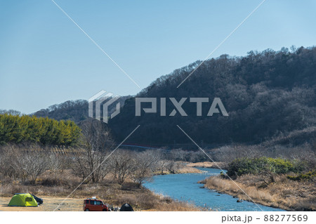 【中津川河川敷でキャンプ】 【中津川河川敷でキャンプ】 88277569
