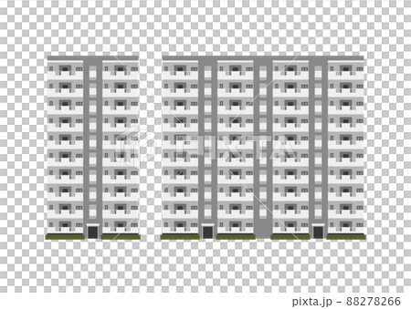 グレーの大規模マンションのイメージイラスト グレーの大規模マンションのイメージイラスト 88278266