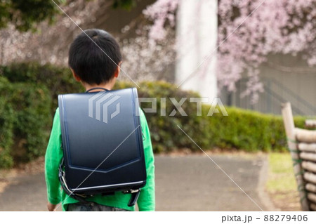 ランドセルと男の子の後ろ姿 ランドセルと男の子の後ろ姿 88279406
