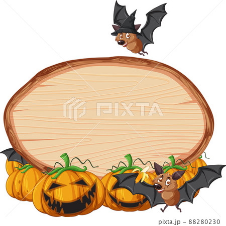 Bat with wooden sign banner 88280230