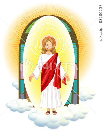 Jesus Christ character in cartoon style 88280257