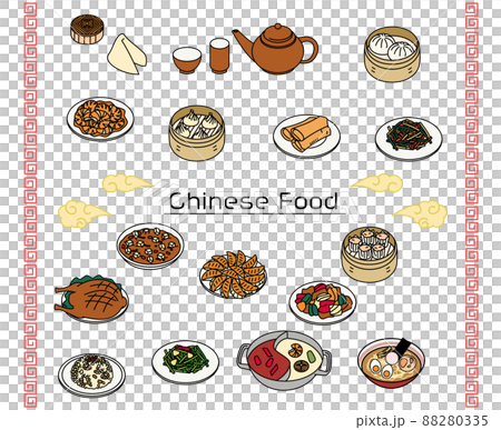 Varioud chinese foods set 88280335