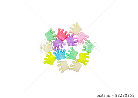 Children's and women's jewelry bright stickers for clothes on a white background Children's and women's jewelry bright stickers for clothes on a white background 88280355