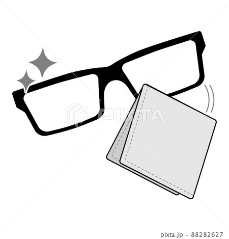 メガネを布で拭いてキレイにする メガネを布で拭いてキレイにする 88282627