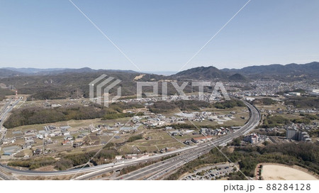 神戸市北区の風景 神戸ジャンクション付近をドローンで空撮 神戸市北区の風景 神戸ジャンクション付近をドローンで空撮 88284128