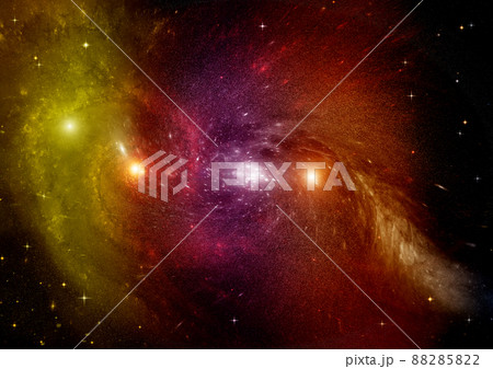 galaxy in a free space. 3D rendering 88285822