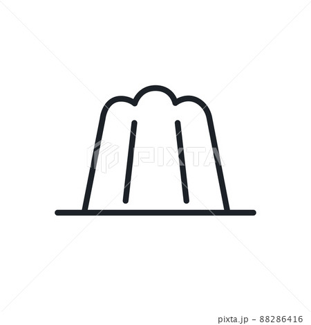 Pudding icon. Sweet desserts and pastry isolated line icons 88286416