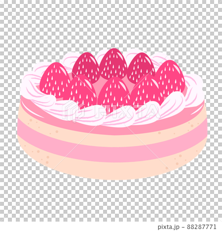 イチゴホールケーキイラスト素材 イチゴホールケーキイラスト素材 88287771