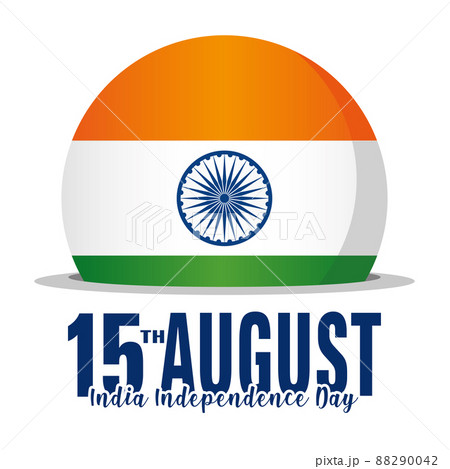 Isolated flag India independence day vector illustration Isolated flag India independence day vector illustration 88290042