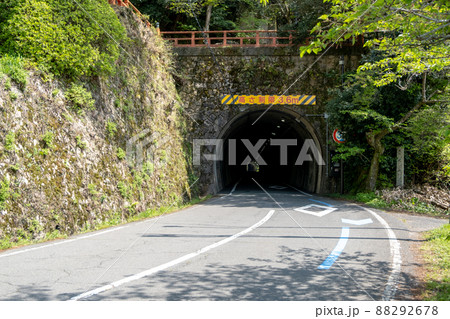 風景素材 新緑の季節の日差しとトンネル 風景素材 新緑の季節の日差しとトンネル 88292678