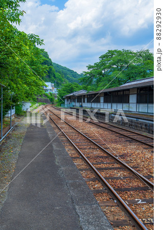 わたらせ渓谷鉄道　水沼駅　ホーム　駅舎　初夏の風景　　　 88292930