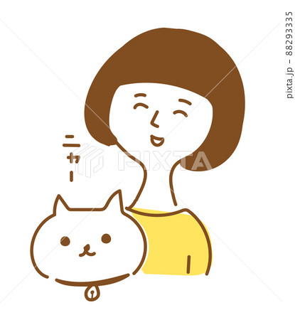 猫と人のイラスト素材 3335