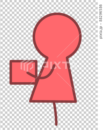 Illustration material of stick man carrying luggage 88296586