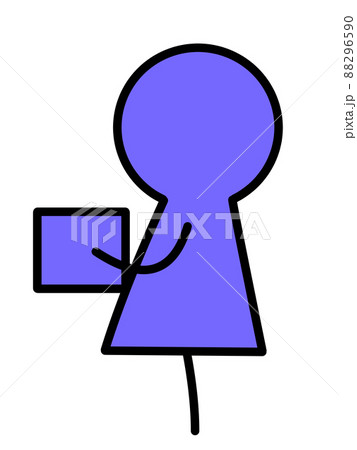 荷物を運ぶ棒人間のイラスト素材 88296590