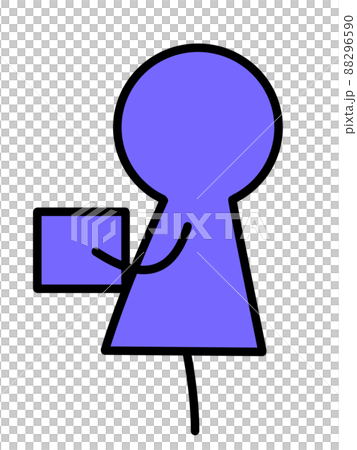 荷物を運ぶ棒人間のイラスト素材 88296590