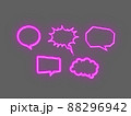 ネオン風吹き出し（ピンク） 88296942