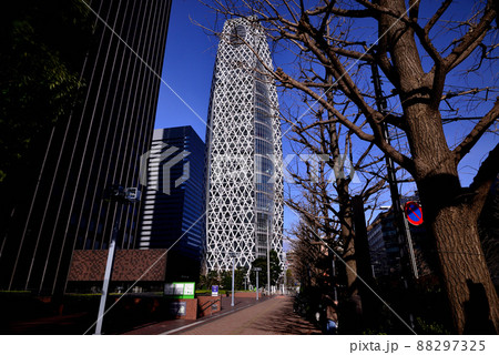 春の新宿副都心、ビル群とさくら 春の新宿副都心、ビル群とさくら 88297325