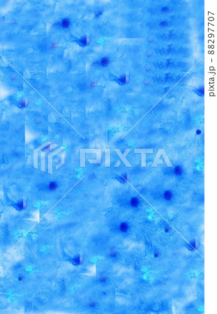 Watercolor blue grunge  backdrop  for design 88297707