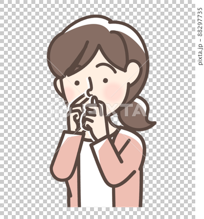 点鼻薬を使用している女性 88297735