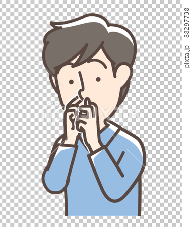 Men using nasal drops Men using nasal drops 88297738
