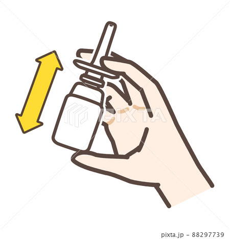 点鼻薬を振っている手 88297739