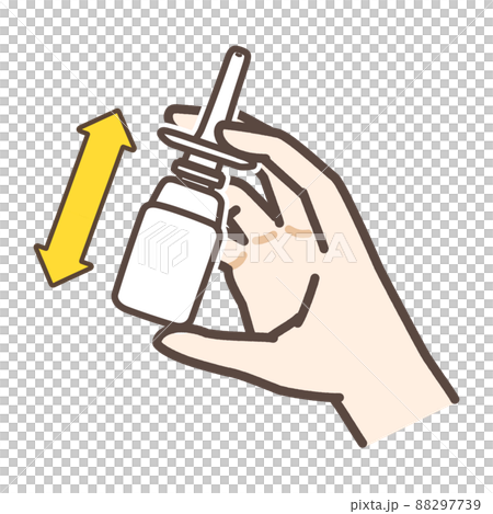 点鼻薬を振っている手 88297739