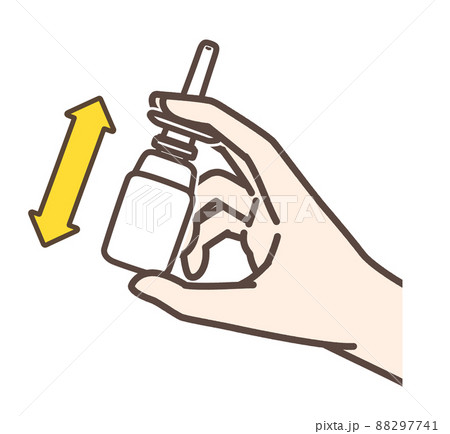 点鼻薬を振っている手 点鼻薬を振っている手 88297741