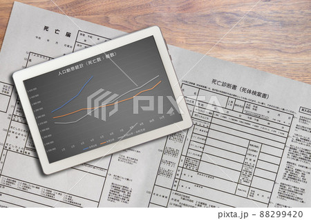 死亡届 死亡診断書 死体検案書（人口動態統計） 88299420
