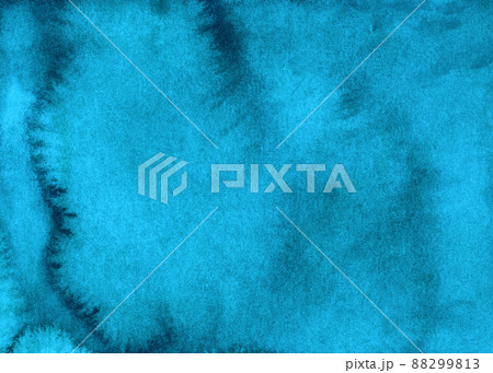 Watercolor light blue liquid background texture hand painted. Aquarelle turquoise blue abstract backdrop. Stains on paper. Watercolor light blue liquid background texture hand painted. Aquarelle turquoise blue abstract backdrop. Stains on paper. 88299813