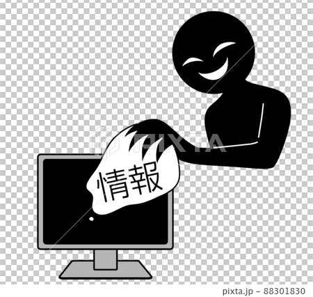Material of the image of a bad guy stealing information from a computer Material of the image of a bad guy stealing information from a computer 88301830