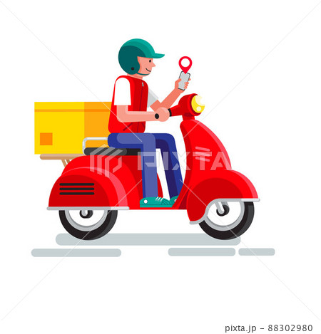 Online delivery service concept, Warehouse,  scooter 88302980
