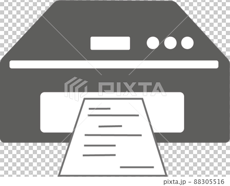 印刷をして紙面で保存するイラスト. 88305516