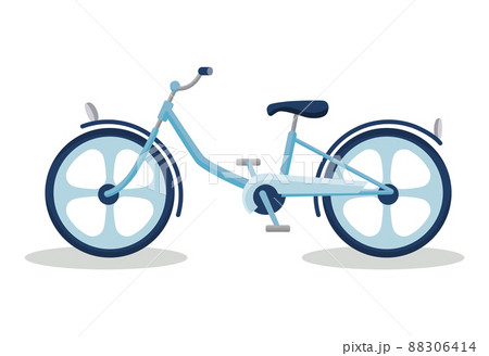 Kid bicycle retro frame type or form. Colorful children children bike, transport for sport or travel. Vector isolated cycle fun toy for child in flat cartoon style on white background Kid bicycle retro frame type or form. Colorful children children bike, transport for sport or travel. Vector isolated cycle fun toy for child in flat cartoon style on white background 88306414