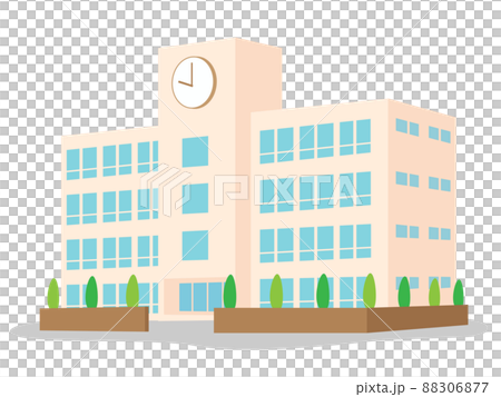学校　校舎　建物　イラスト素材 88306877