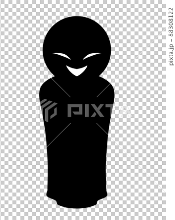 Black simple silhouette material of villain image 88308122