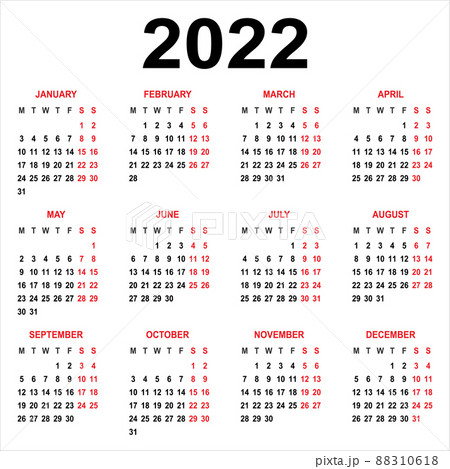 Calendar 2022. Week starts on Monday Calendar 2022. Week starts on Monday 88310618