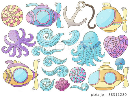 Fabulous illustrations and design elements. Illustration in hand draw style 88311280