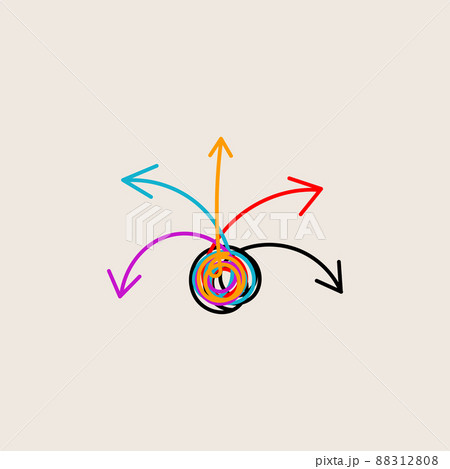 Four arrows pointing in different directions 88312808