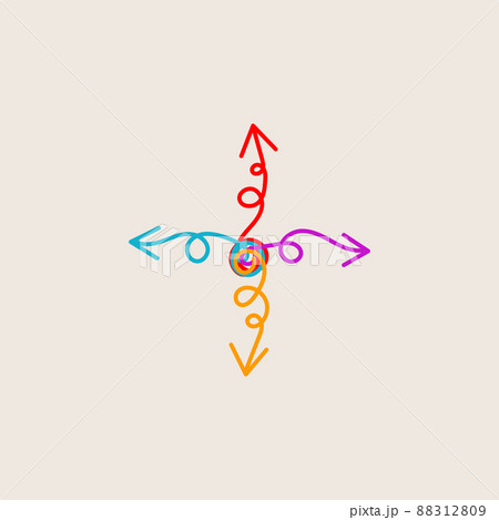 Four arrows pointing in different directions 88312809