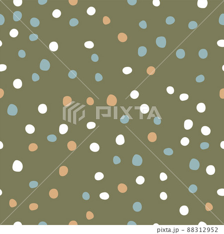 Polka dot seamless pattern with round hand drawn shapes Polka dot seamless pattern with round hand drawn shapes 88312952