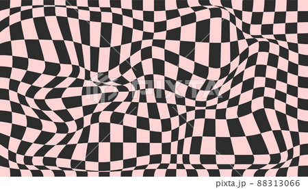 Checkered background with distorted squares 88313066