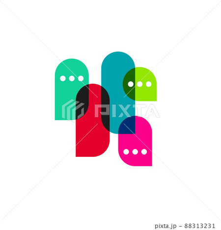 Set of comment bubbles, online dialog icon Set of comment bubbles, online dialog icon 88313231