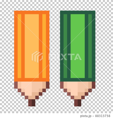 Pixel illustration of two pencils 88313738