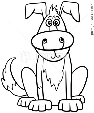 cartoon funny dog comic animal character 88314467