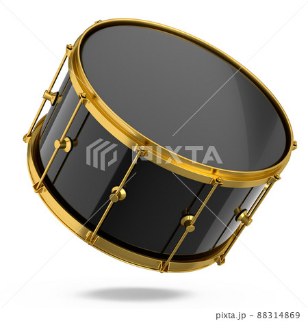 Realistic drum on white background. 3d render concept of musical instrument, drum machine. Realistic drum on white background. 3d render concept of musical instrument, drum machine. 88314869