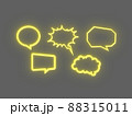 ネオン風吹き出し（イエロー） 88315011