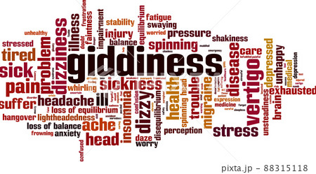 Giddiness word cloud 88315118