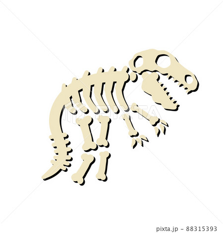 Dinosaur skeleton. Bones of a lizard. - Stock Illustration [88315393] -  PIXTA